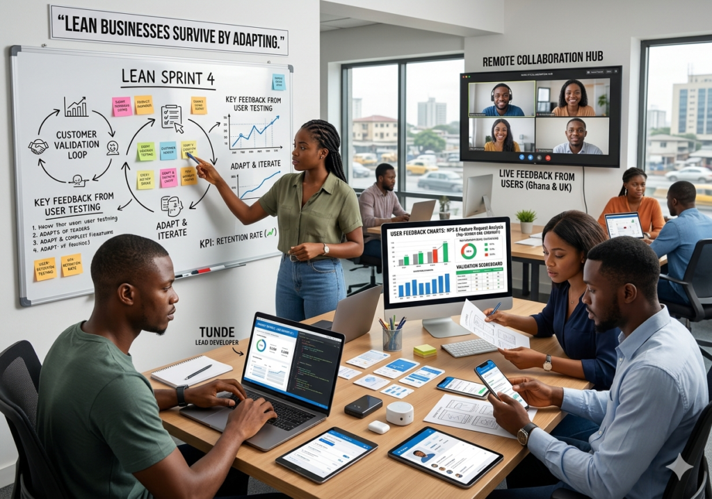African startup founders using lean strategies to avoid business failure
