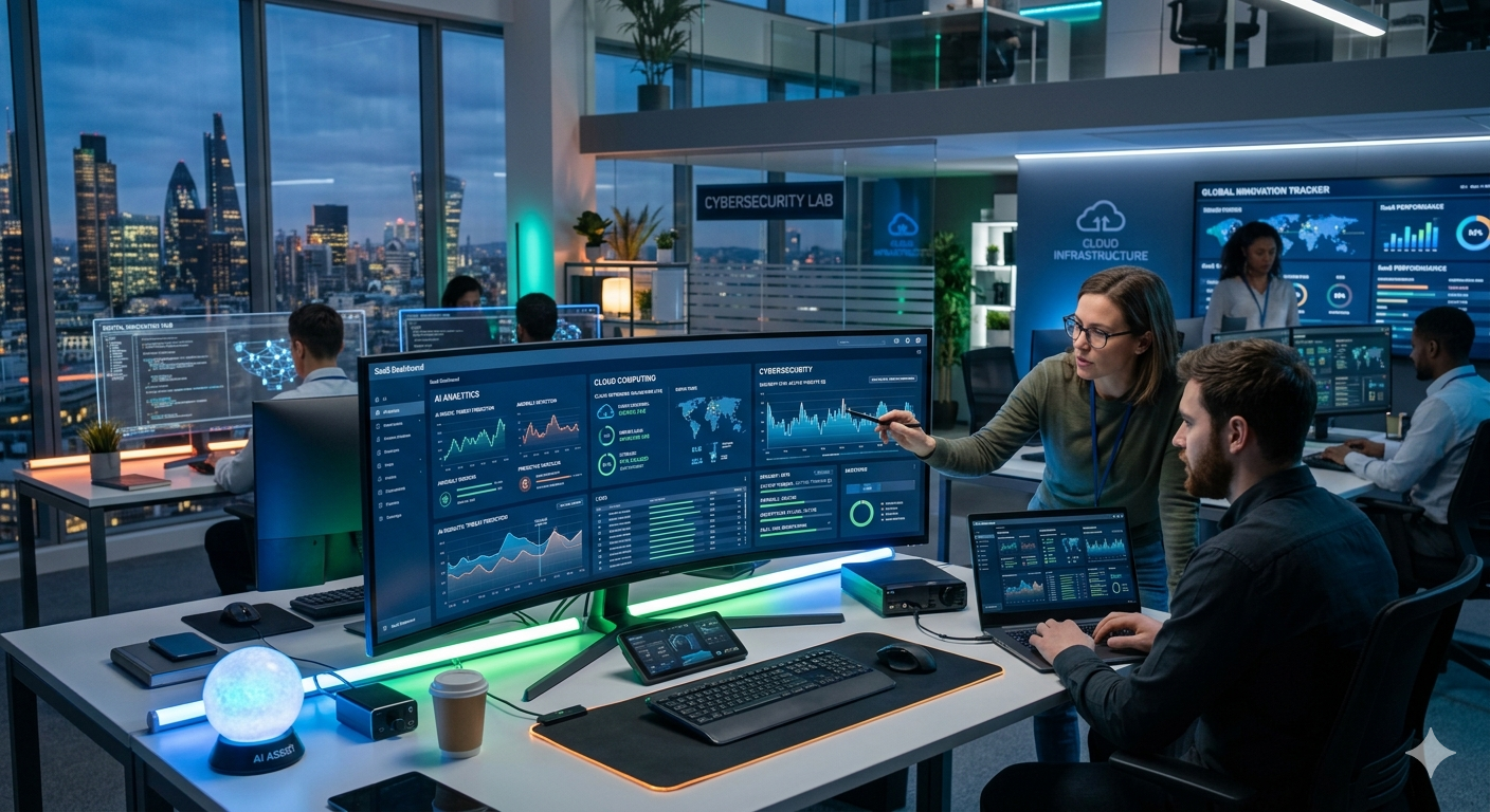Technology & Software Opportunities in 2027 featuring AI, cloud computing, cybersecurity, and software innovation