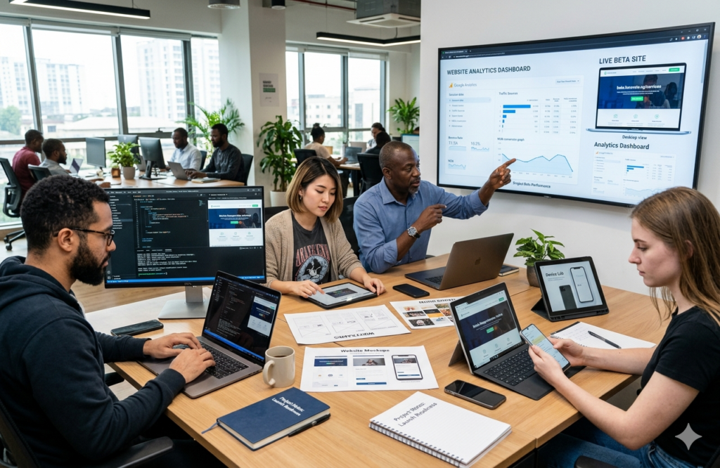 Professional website development process and business website costs in Nigeria