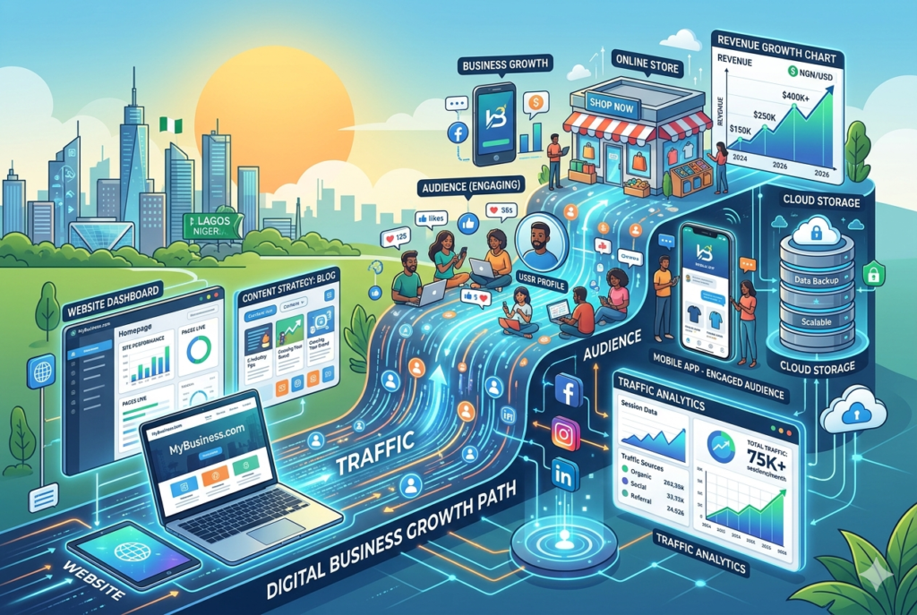 Website as a digital asset generating business growth and online income opportunities